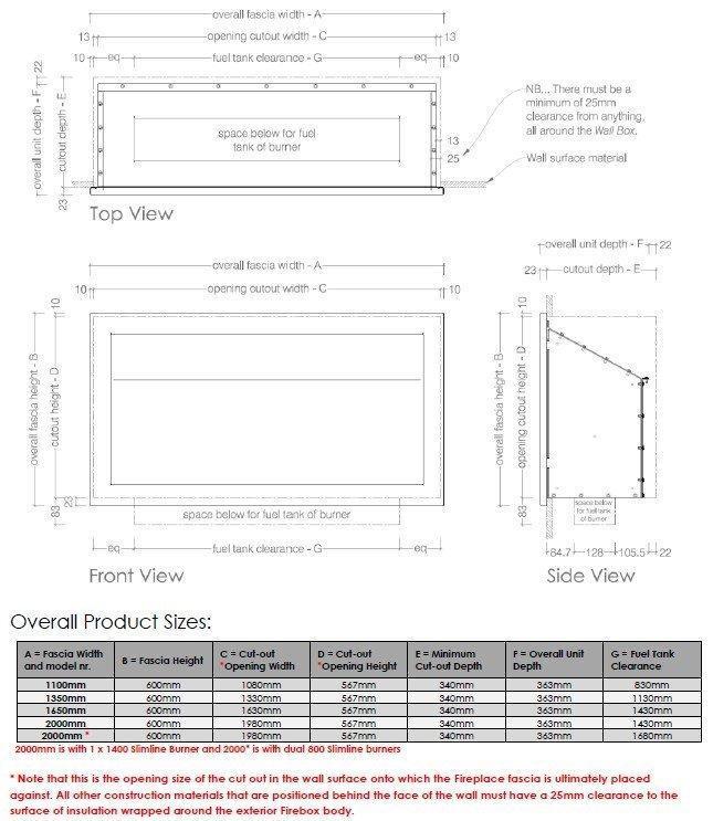 Icon Fires Slimline Firebox 1100 met Slimline 800 Brander-line_image icon-fires-slimline-firebox-1100-met-slimline-800-brander-line_image