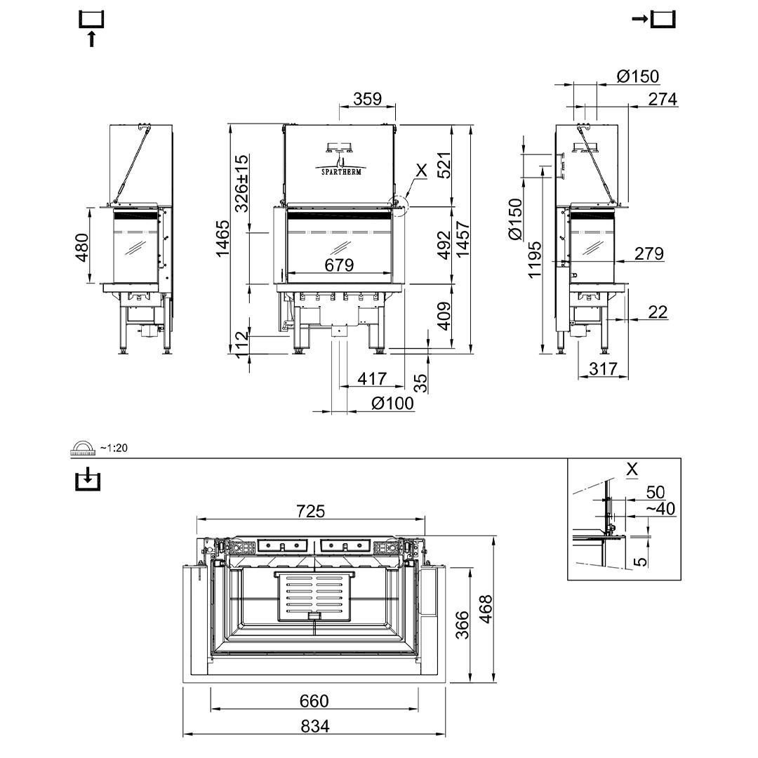 Spartherm Lean Triple 68x28x48 -line_image spartherm-lean-triple-68x28x48-line_image